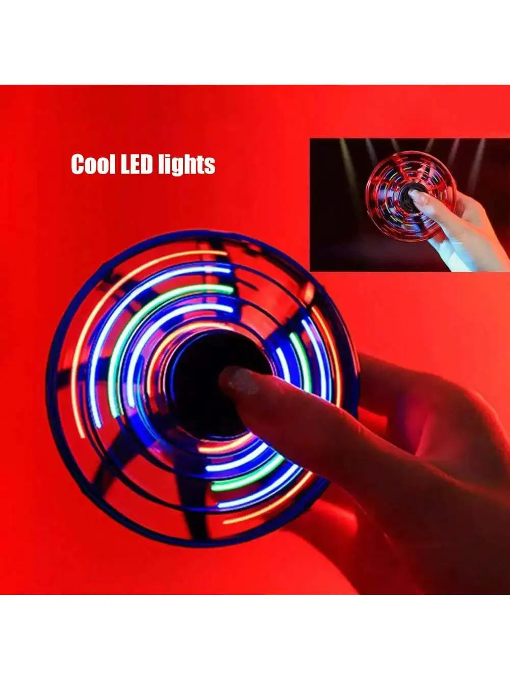 Drone UFO LED avec effet gyroscope