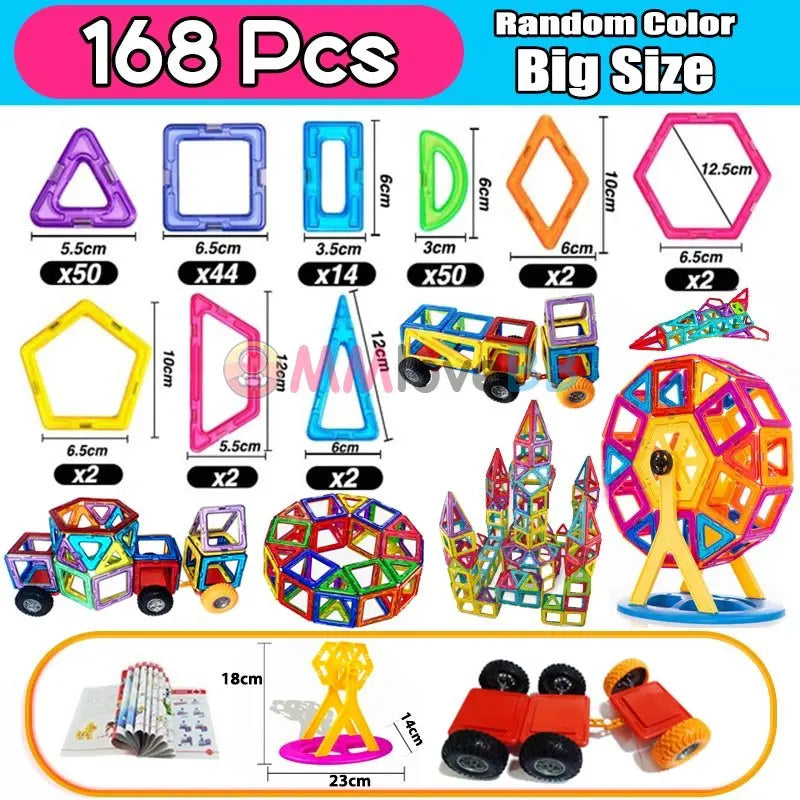 Blocs de construction magnétiques grand format pour enfants – Jeu éducatif et créatif
