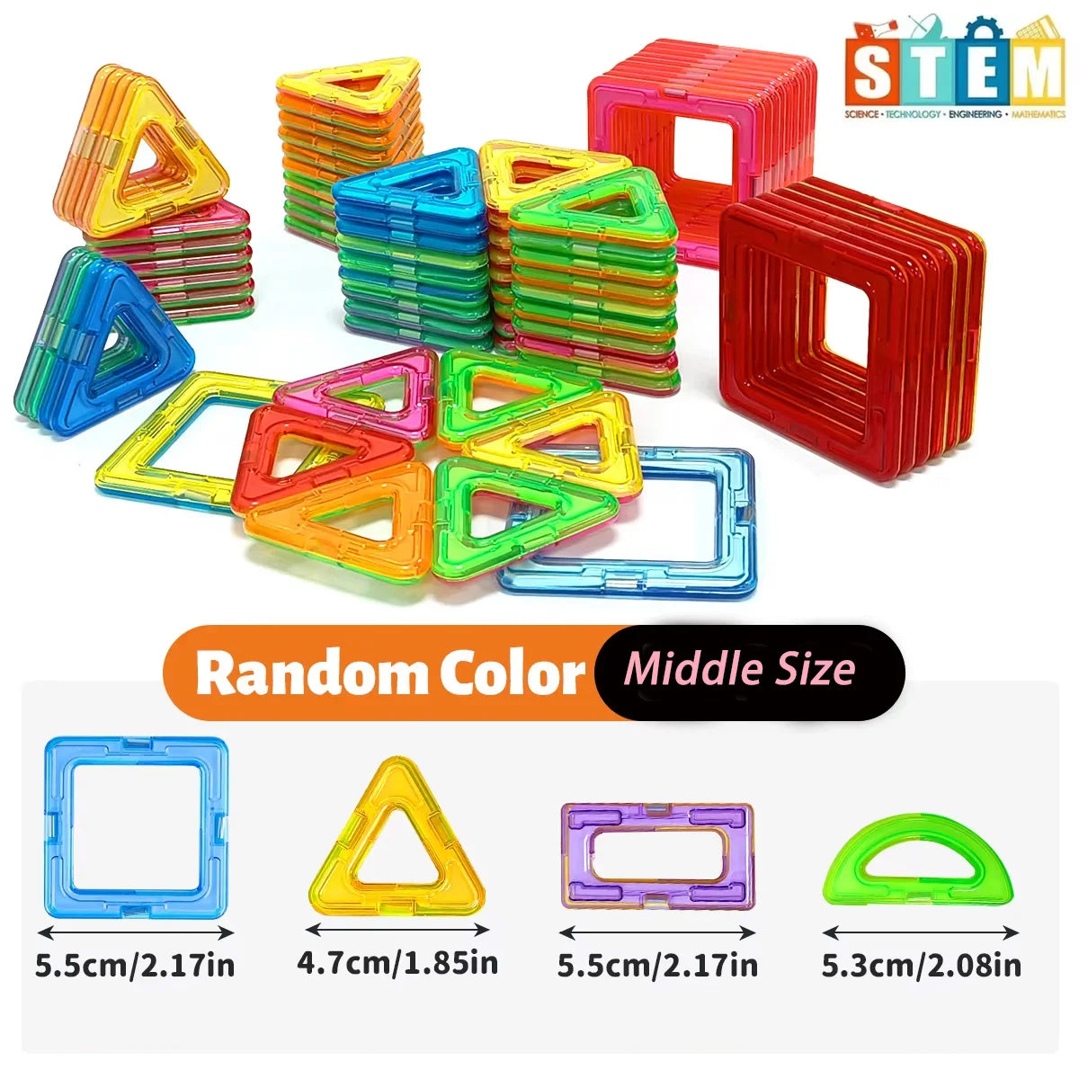 Blocs magnétiques 3D Montessori – Jeu STEM géométrie créatif enfants 3-6 ans