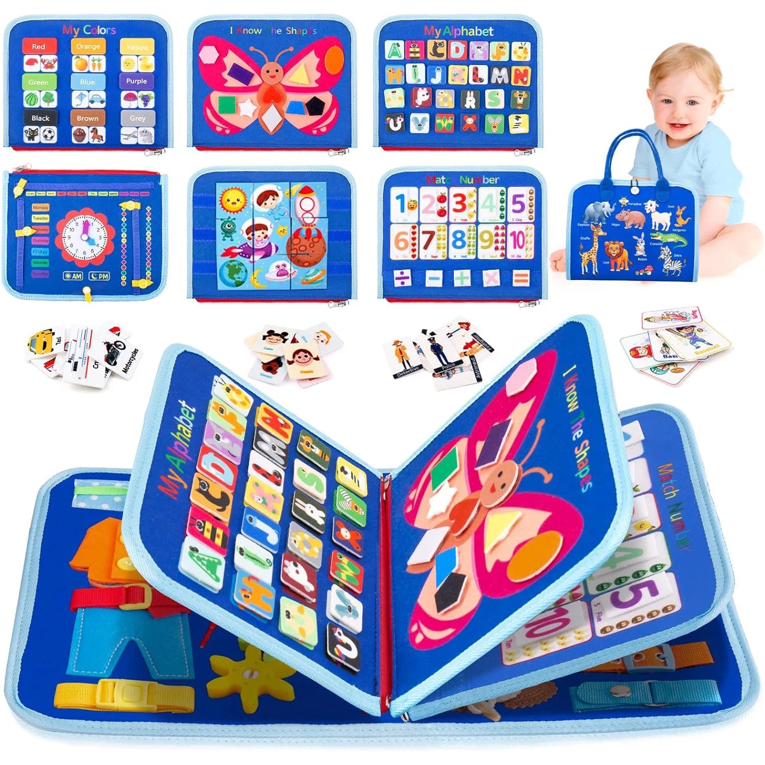 Busy Board Montessori – Éveil & motricité