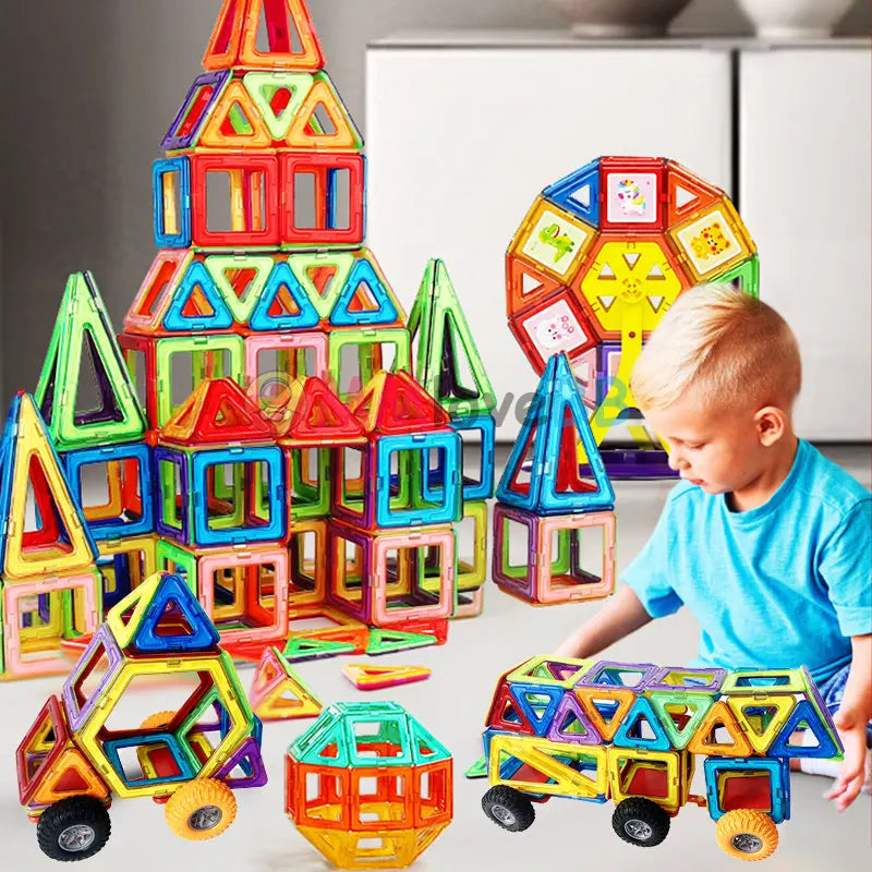 Blocs de construction magnétiques grand format pour enfants – Jeu éducatif et créatif