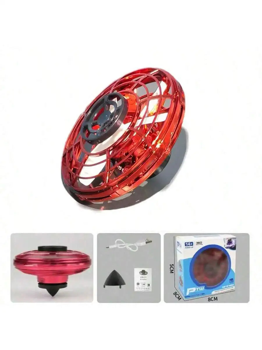 Drone UFO LED avec effet gyroscope