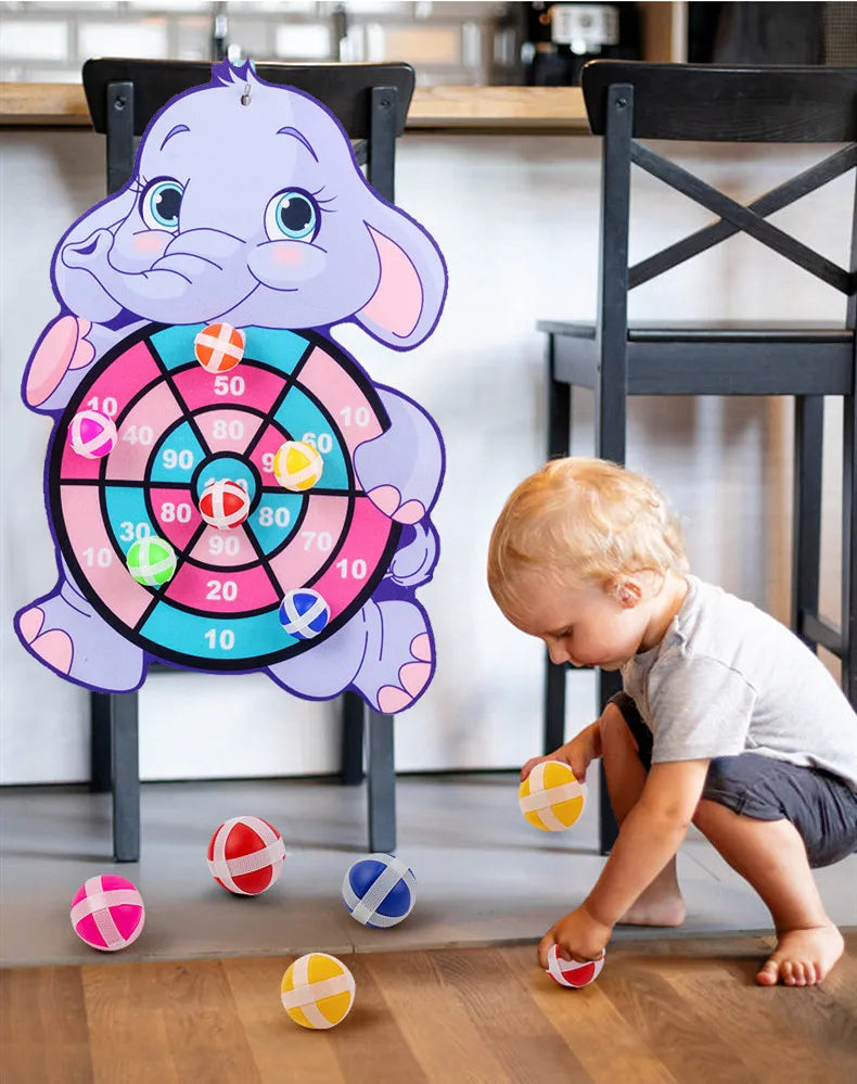 Cible Montessori avec balles adhésives pour enfants de 2 à 4 ans