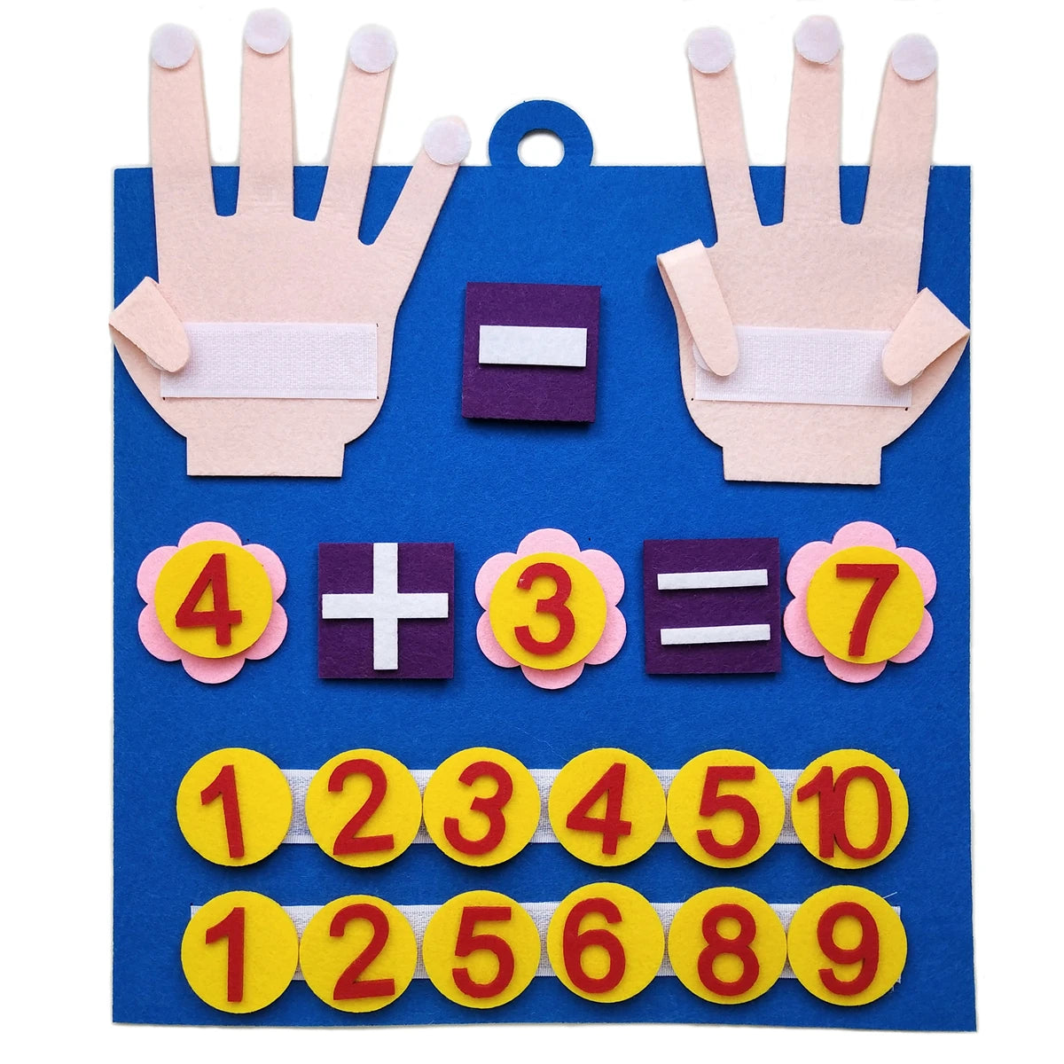 Jeu Montessori de Comptage en Feutrine – Chiffres & Mathématiques 3–6 Ans