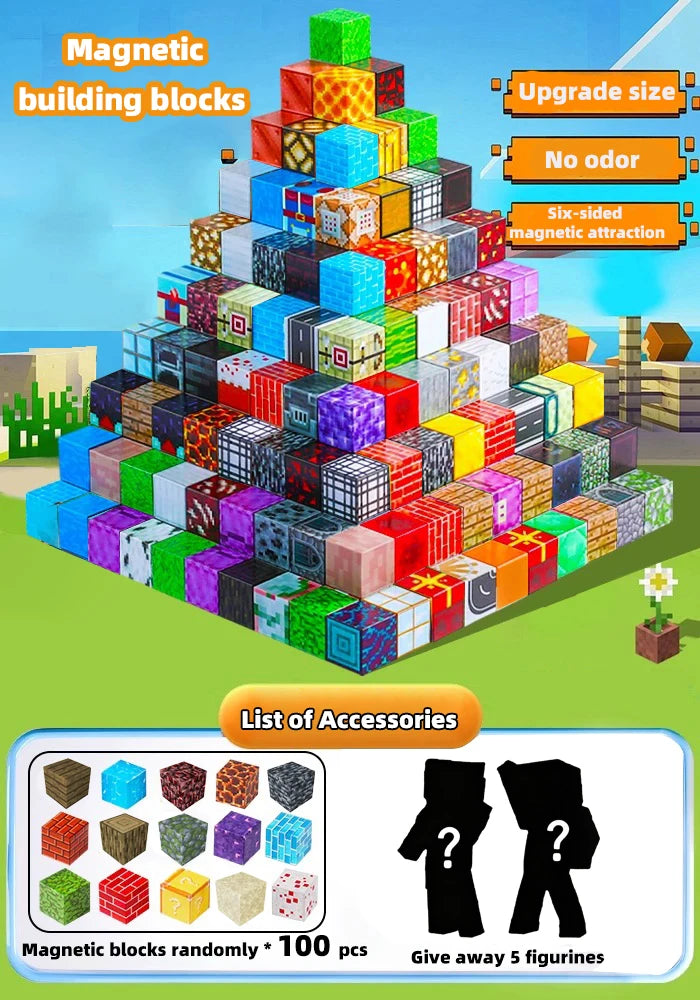 Blocs de construction magnétiques pour enfants – Kit de jeu éducatif à assembler