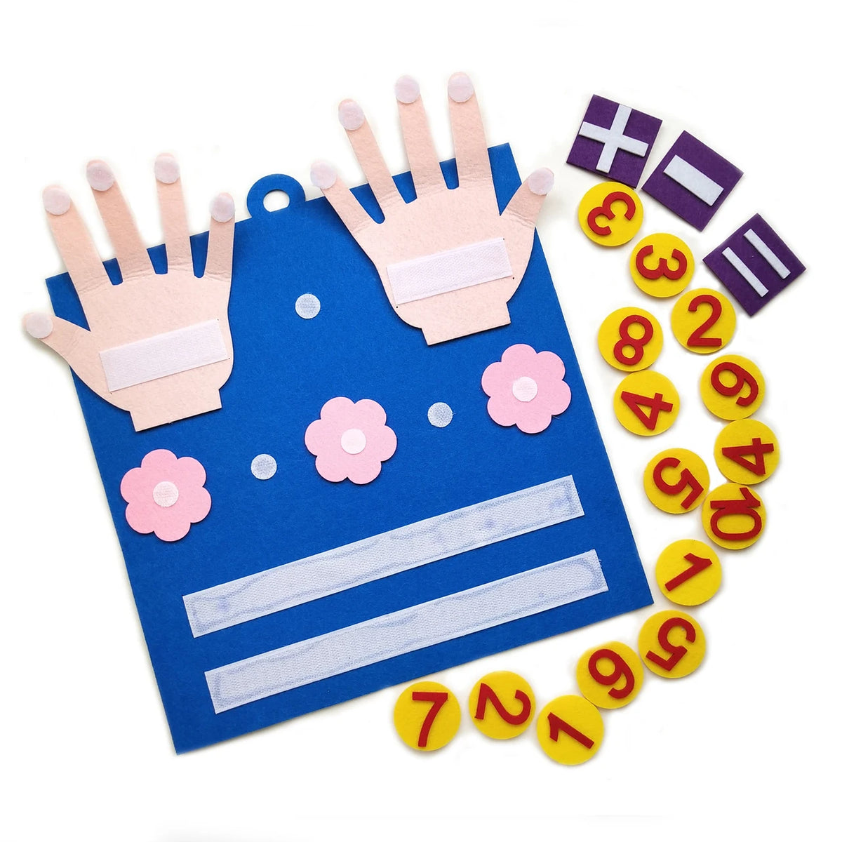 Jeu Montessori de Comptage en Feutrine – Chiffres & Mathématiques 3–6 Ans