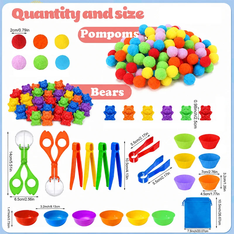 Jeu de tri des oursons – Motricité fine et apprentissage des couleurs