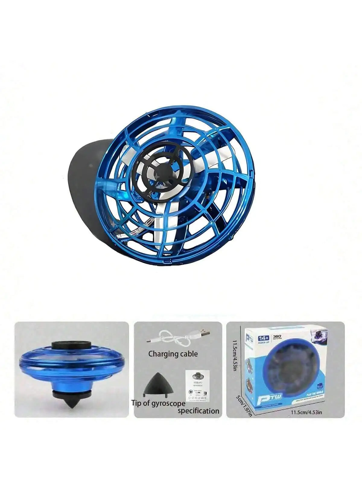 Drone UFO LED avec effet gyroscope