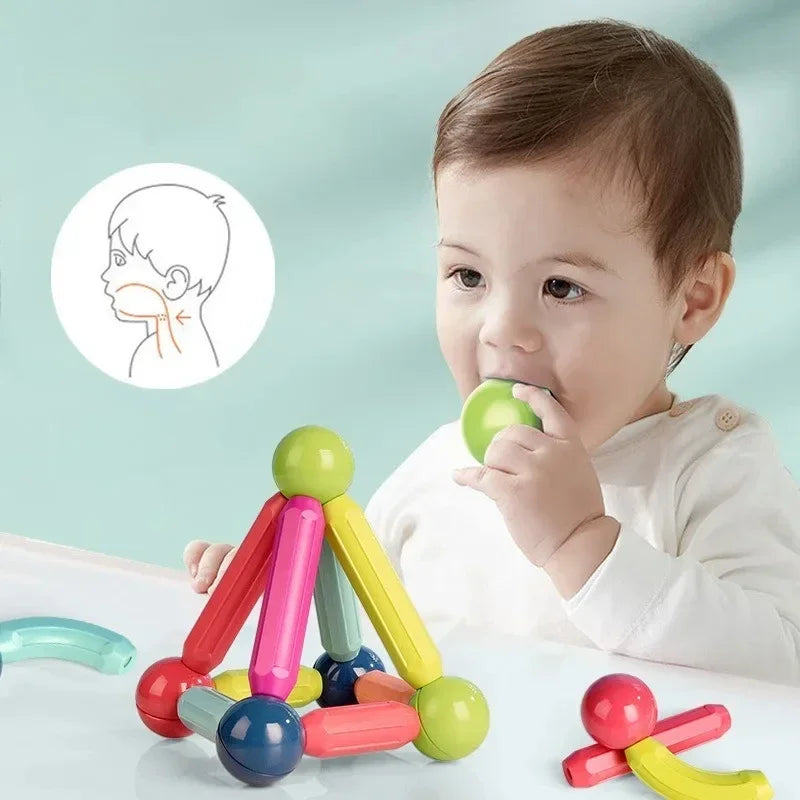🧲 Bâtonnets Magnétiques – Jeu de Construction Éducatif