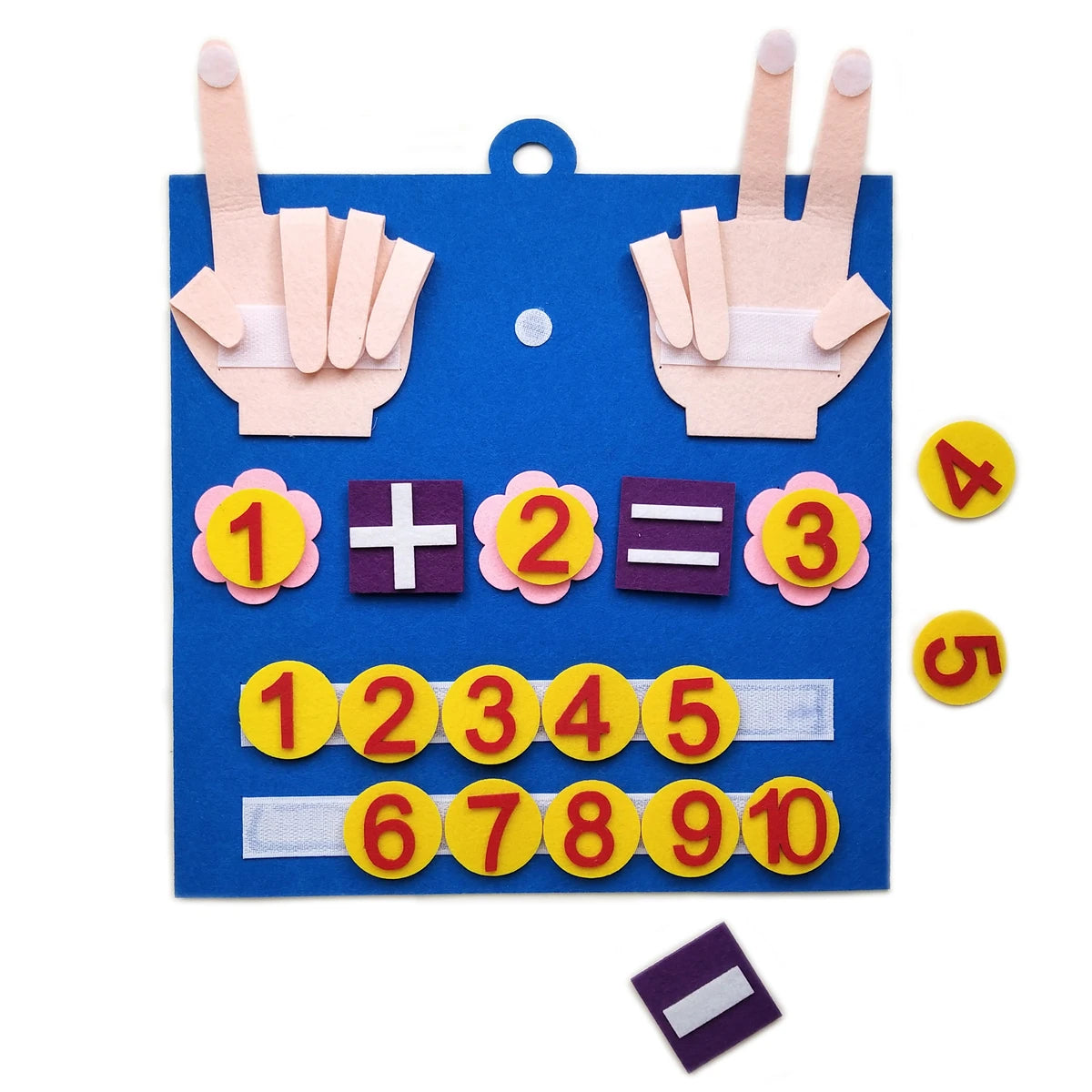Jeu Montessori de Comptage en Feutrine – Chiffres & Mathématiques 3–6 Ans