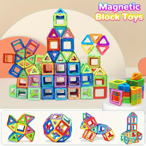 Blocs magnétiques 3D Montessori – Jeu STEM géométrie créatif enfants 3-6 ans
