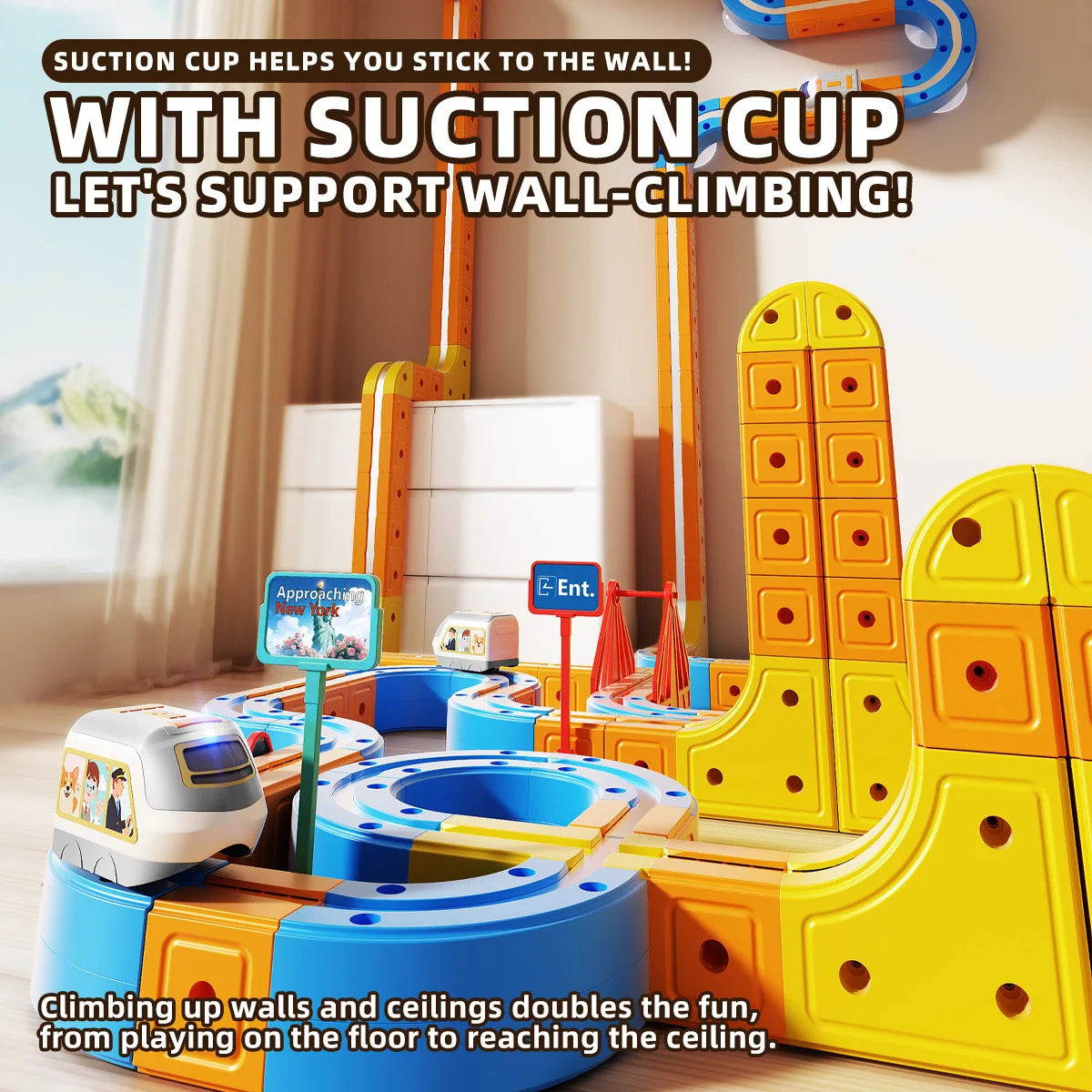 Circuit de Train Magnétique 3D STEM – Jeu de Construction grand format 84/74 pièces