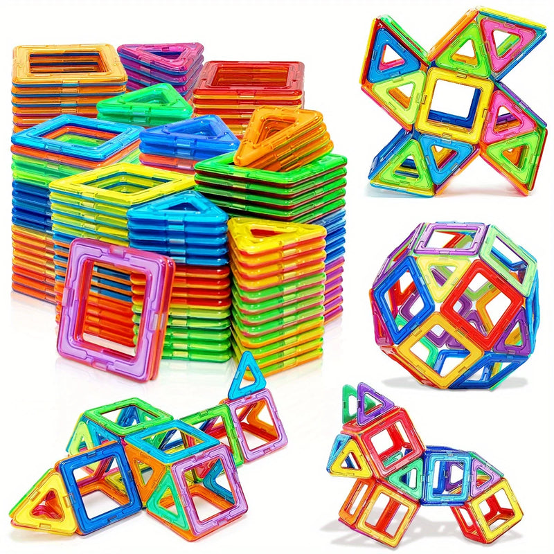 Blocs magnétiques 3D Montessori – Jeu STEM géométrie créatif enfants 3-6 ans