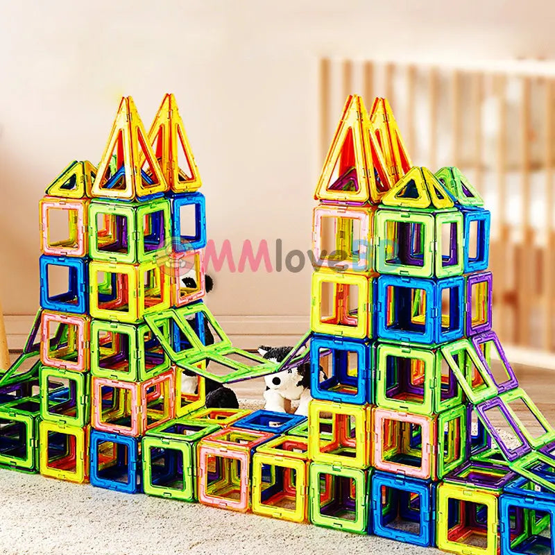 Blocs de construction magnétiques grand format pour enfants – Jeu éducatif et créatif