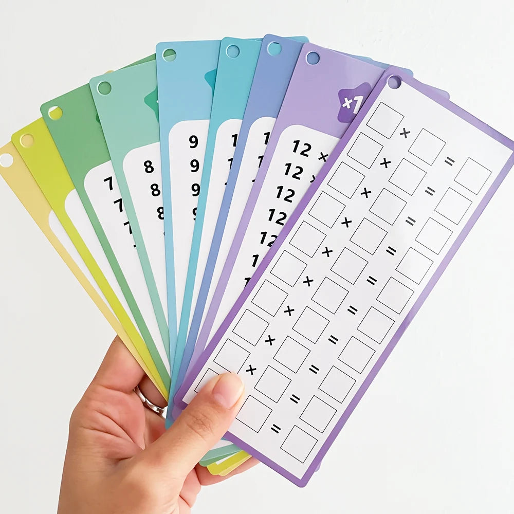 Cartes de multiplication Montessori 0-12 – apprentissage maths 6-12 ans