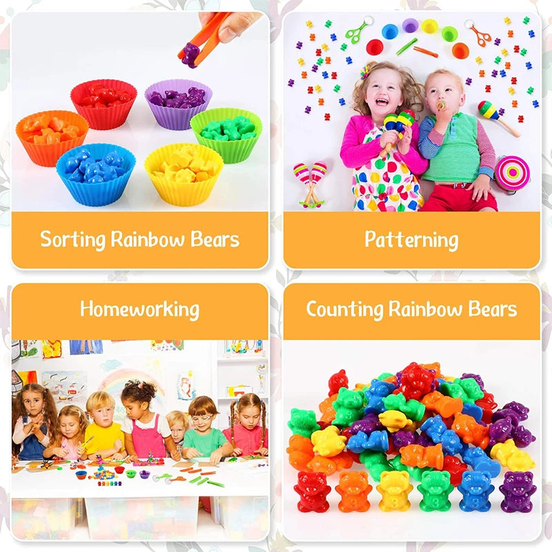 Jeu de tri des oursons – Motricité fine et apprentissage des couleurs